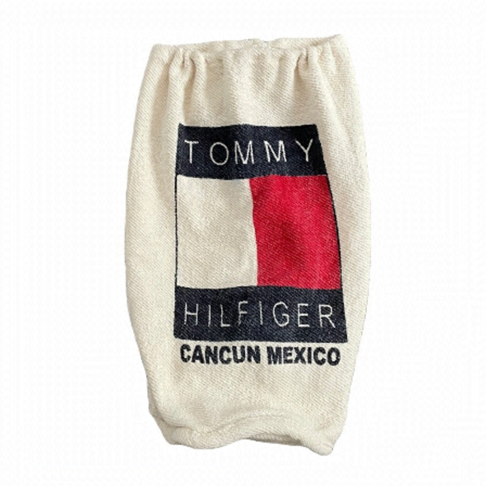 Vintage Tommy Hilfiger Cotton Knitted Sling Beach Bag